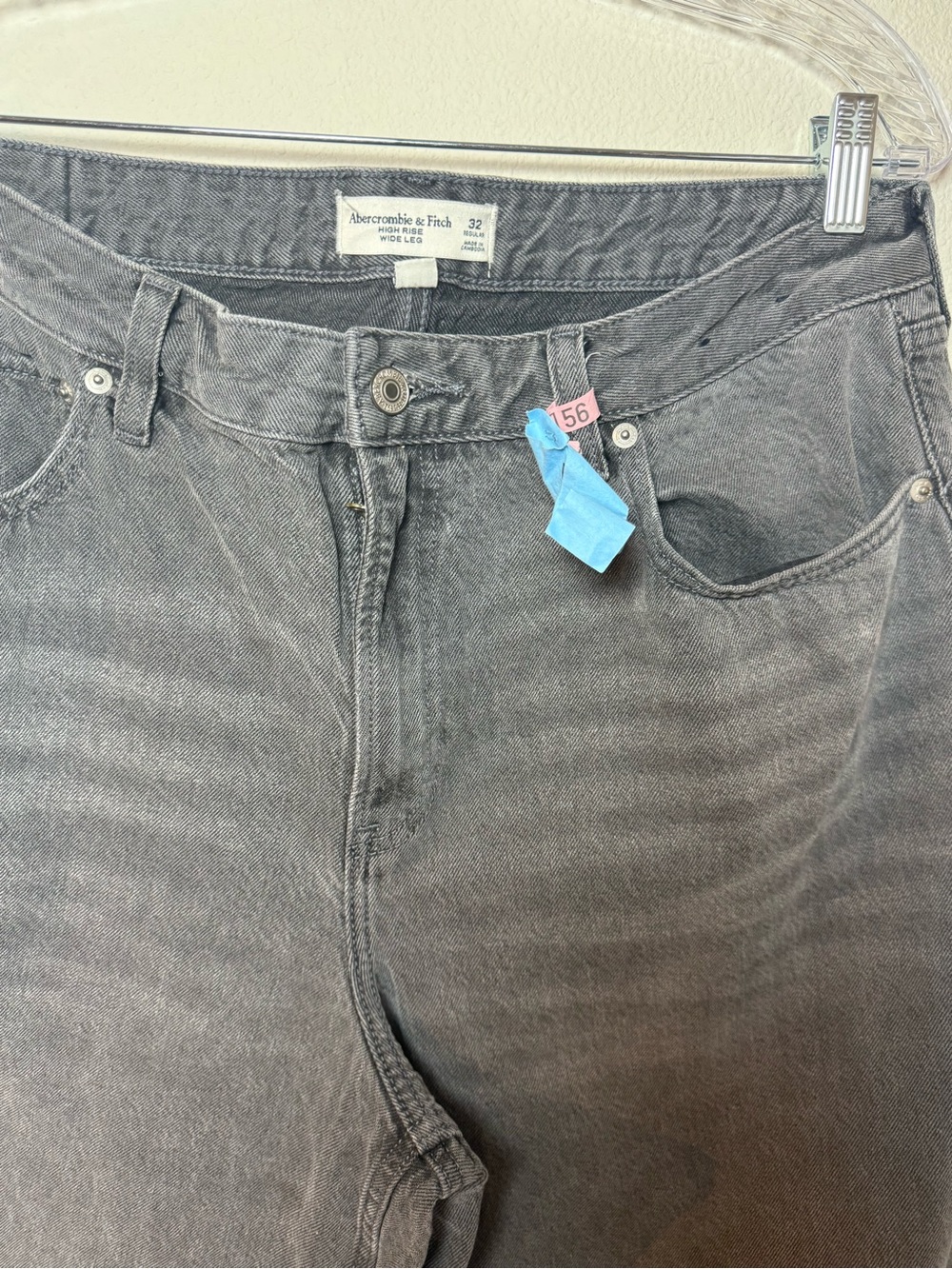 Abercrombie & Fitch HR Wide Leg Jeans -32 - Picture 3 of 4